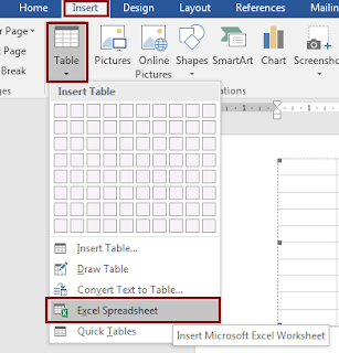 Cara Menampilkan Excel di Word